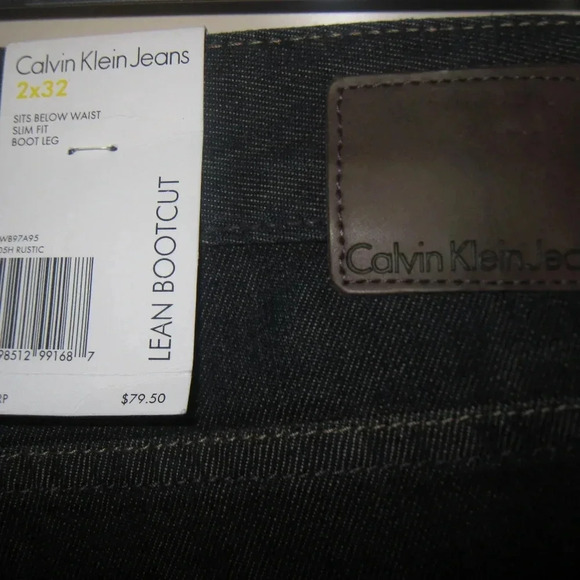 NWT CALVIN KLEIN Lean Bootcut Slimfit Jeans 2x32 - Picture 2 of 5